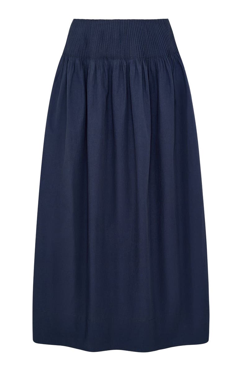 Onia Full Pintuck Skirt, Alternate, color, Noir Navy