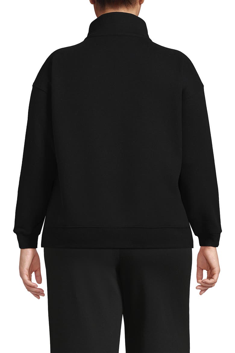 Serious Sweats Relaxed Quarter Zip Pullover Sweatshirt, Alternate, color, Black