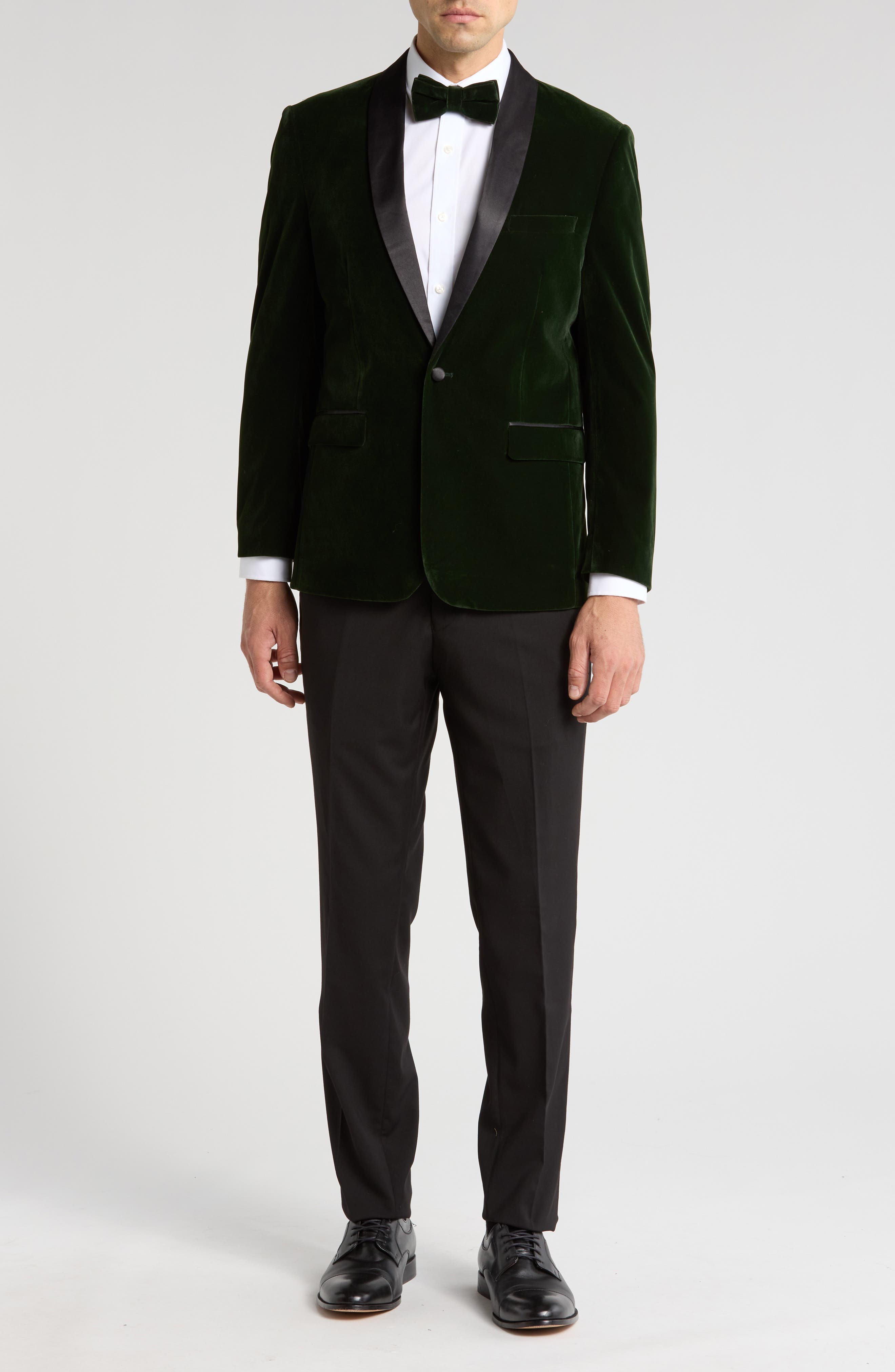 Gino Vitale Two-Piece Velvet Shawl Lapel Slim Fit Tuxedo