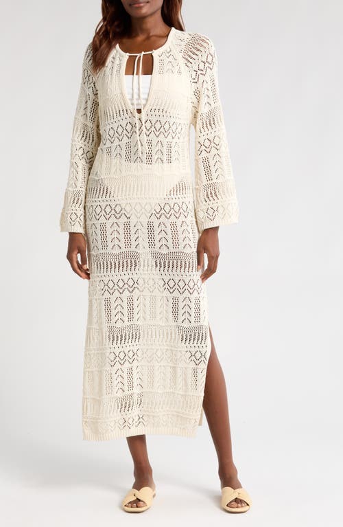 Elan Kaftan Swim Cover-up In Natural