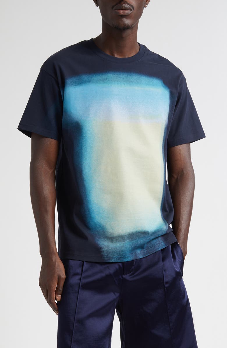 Givenchy Afternoon Light Print Regular Fit T-Shirt, Main, color, Dark Navy