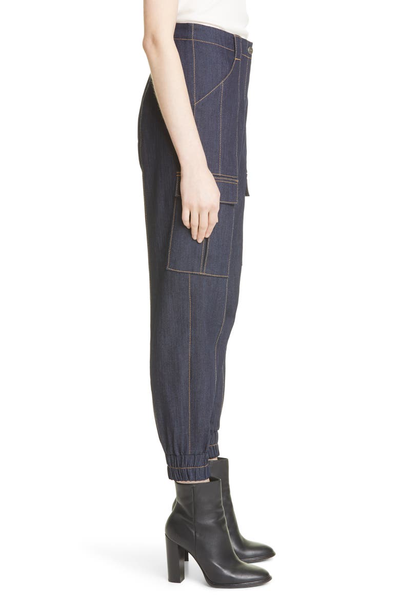 Kelly Skinny Denim Joggers, Alternate, color, INDIGO