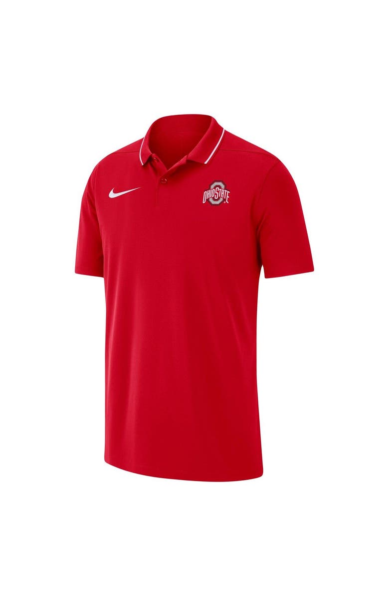 Nike Men's Nike Scarlet Ohio State Buckeyes 2023 Coaches Performance Polo, Alternate, color, Scarlet