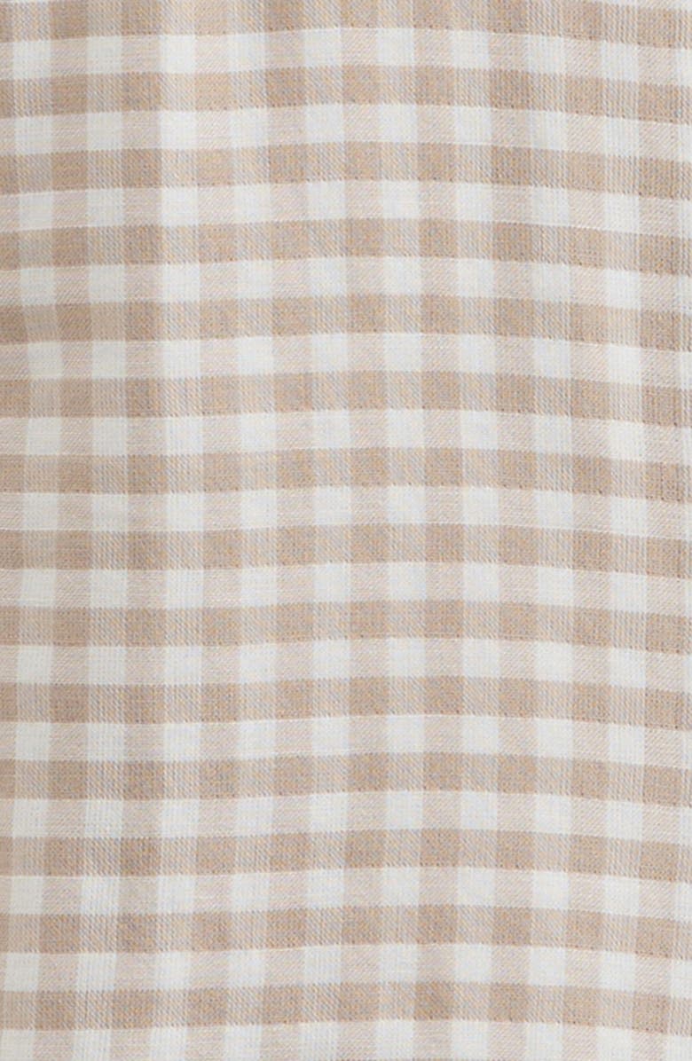 Nordstrom Cotton Bodysuit & Shortalls Set, Alternate, color, Beige O Light Heather Gingham