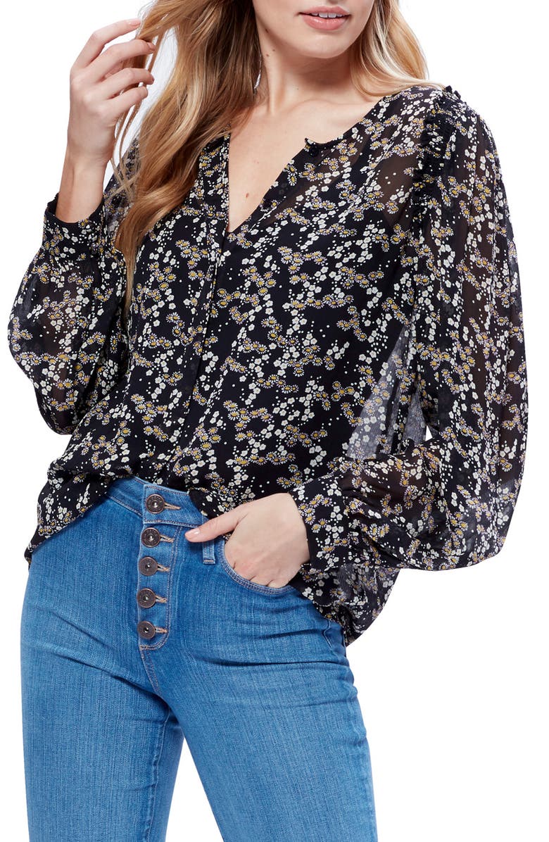 PAIGE Ambrosine Silk Georgette Top, Main, color, 