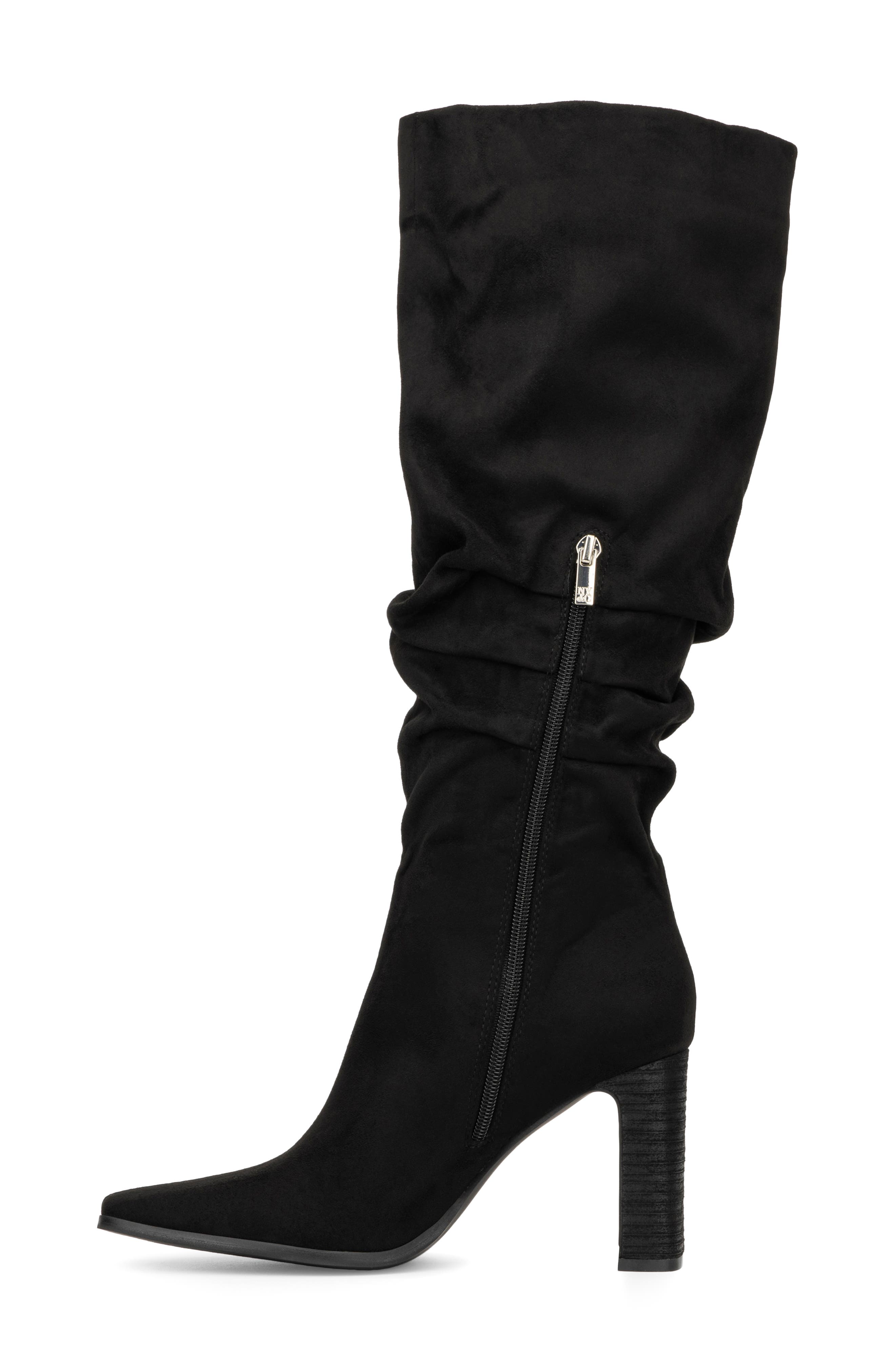 NEW YORK AND COMPANY Damaris Faux Suede Tall Boot, Alternate, color, Black