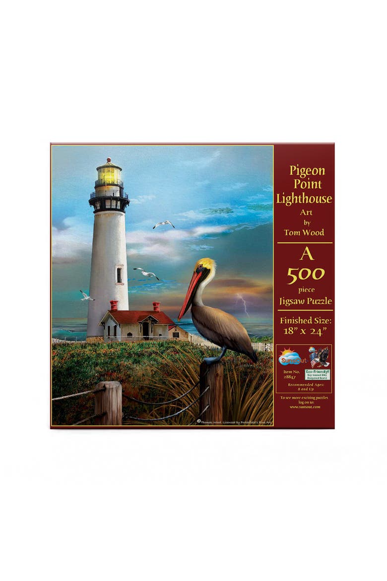 Pigeon Point Lighthouse 500 piece Jigsaw Puzzle for Adults, Alternate, color, Multicolor