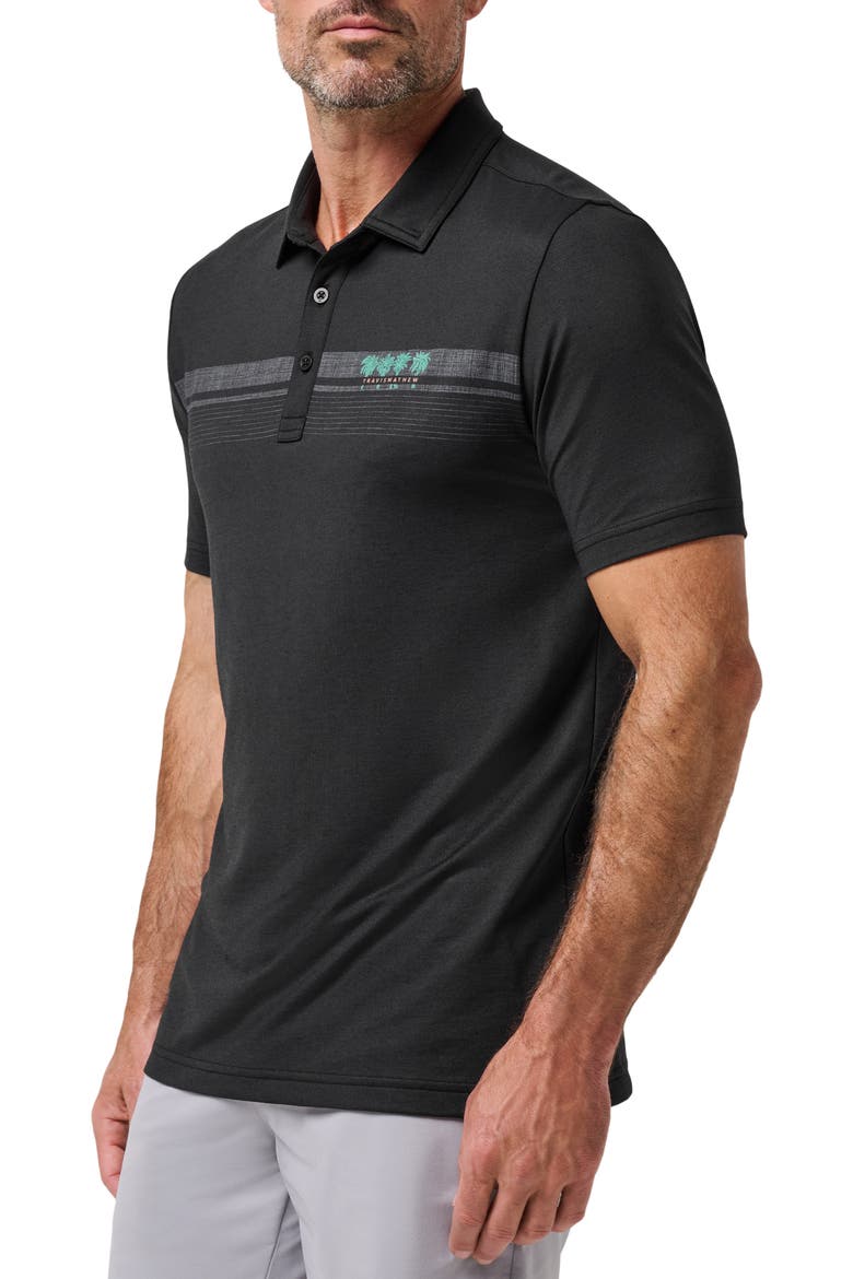 Featherweight Polo, Alternate, color, BLACK/ CORAL HAZE