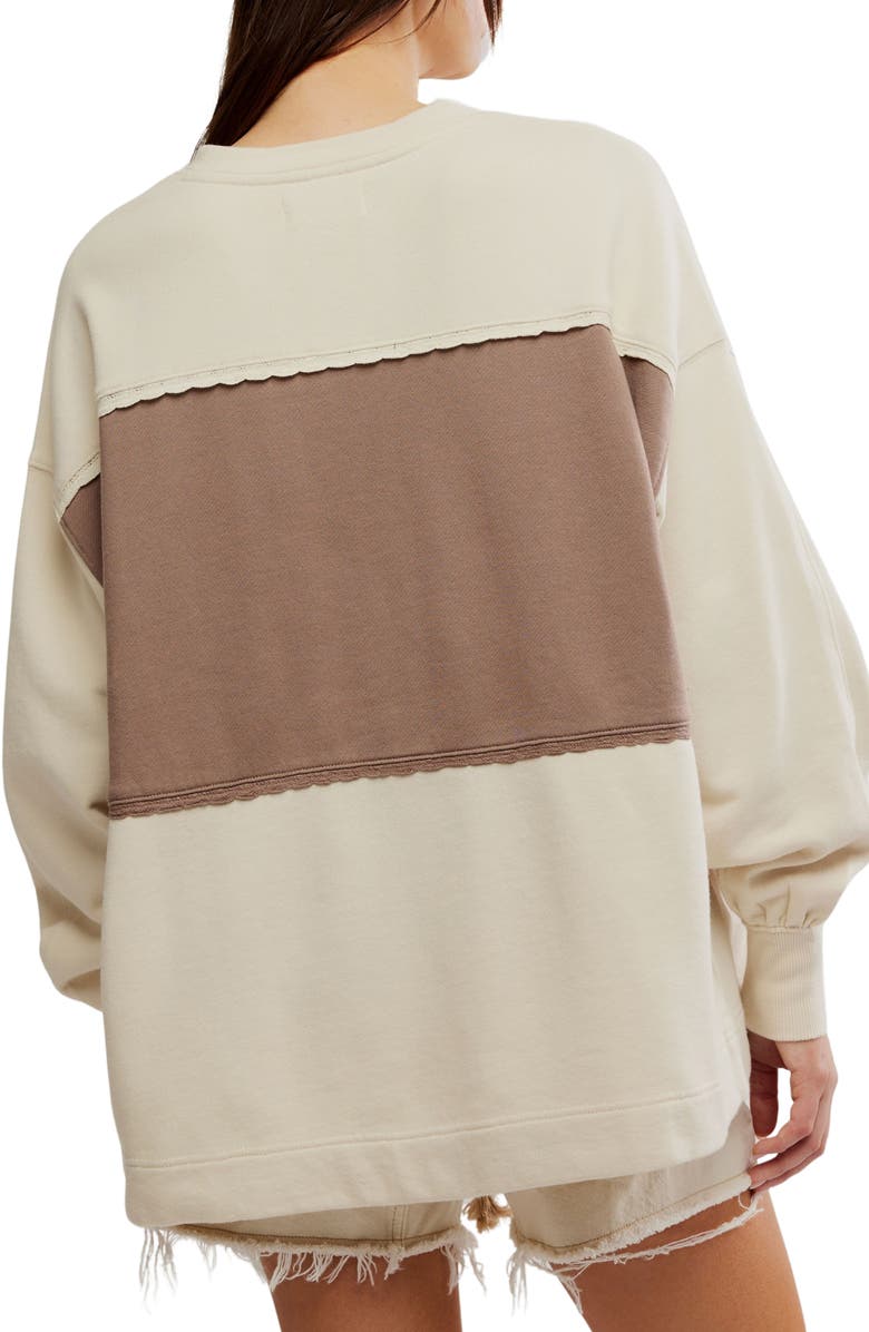 Free People Strawberry Colorblock Sweatshirt, Alternate, color, 