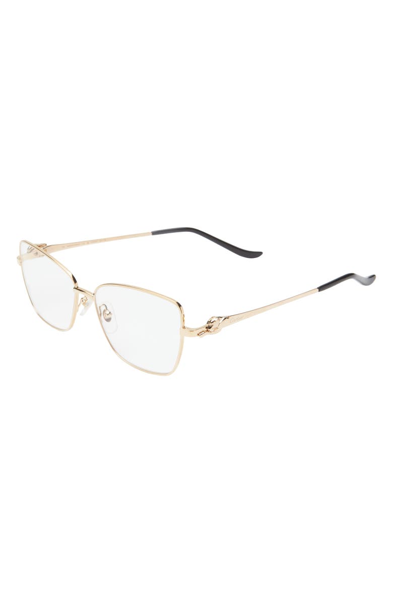 Cartier 55mm Rectangular Optical Glasses, Alternate, color, 