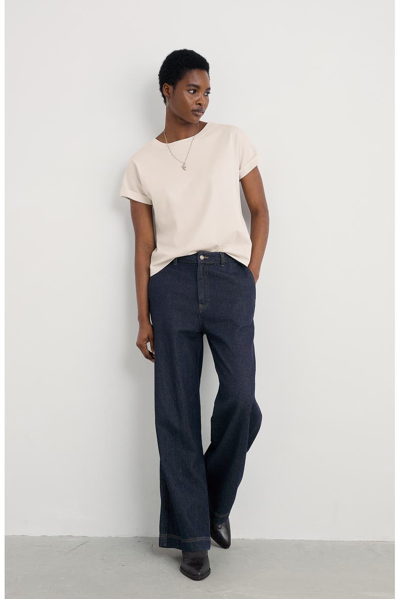 Porthzennor Organic Cotton T-Shirt, Alternate, color, CHALK