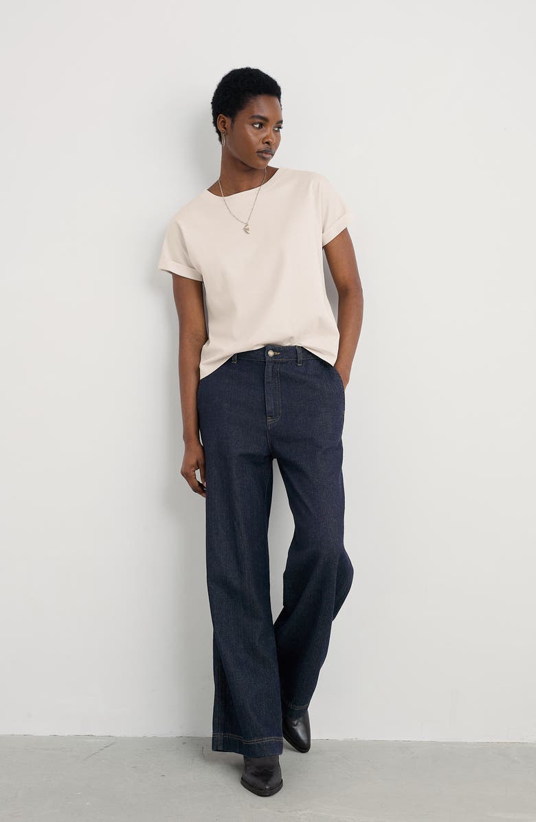 Seasalt Cornwall Porthzennor Organic Cotton T-Shirt, Alternate, color, Chalk