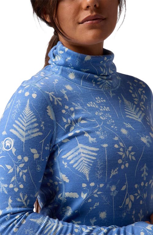 Backcountry Cedars Rws Merino Mid-wt Baselayer Funnel Neck Top In Blue