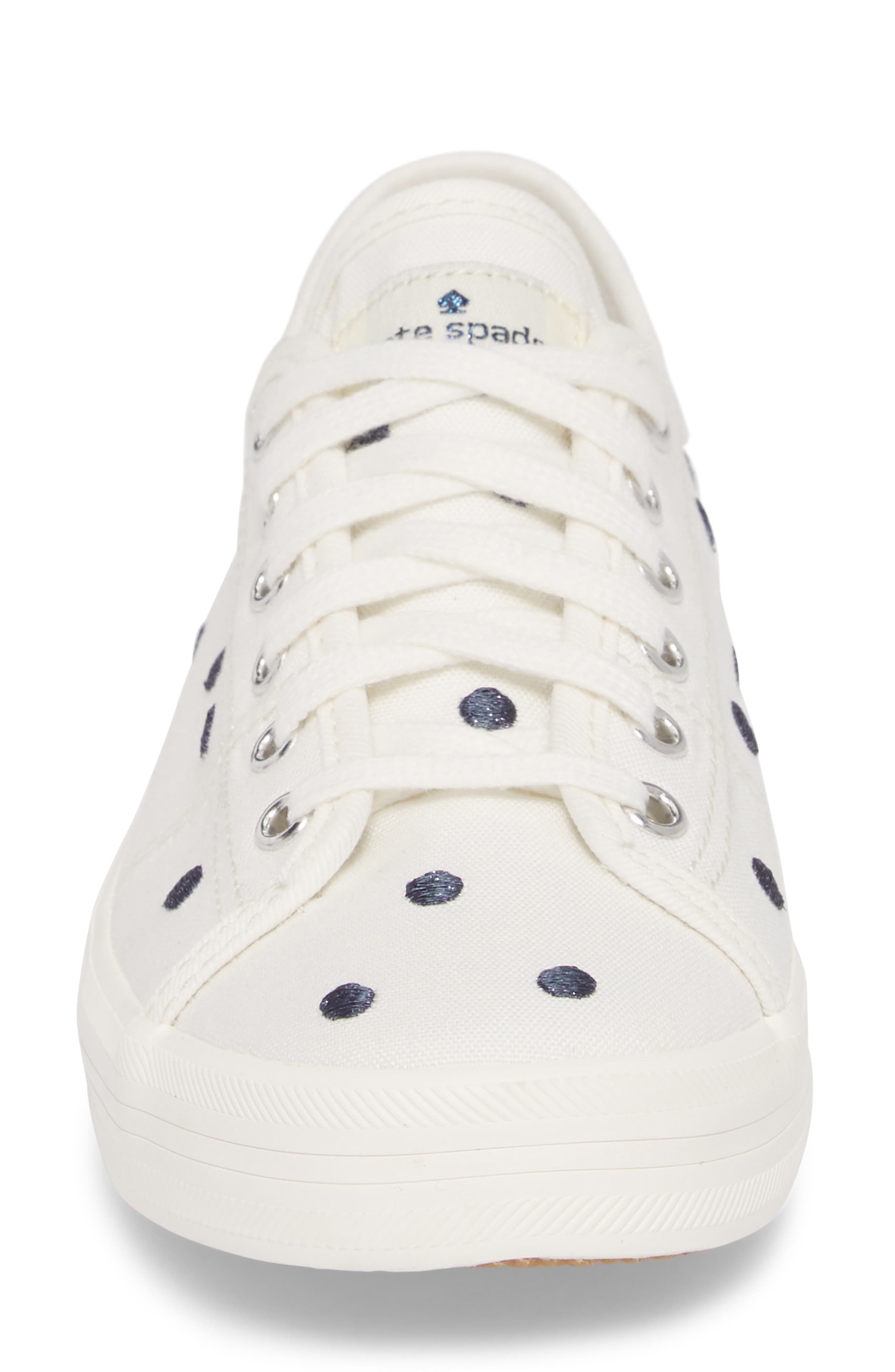 for kate spade new york champion dancing dot sneaker, Alternate, color, CREAM/ NAVY