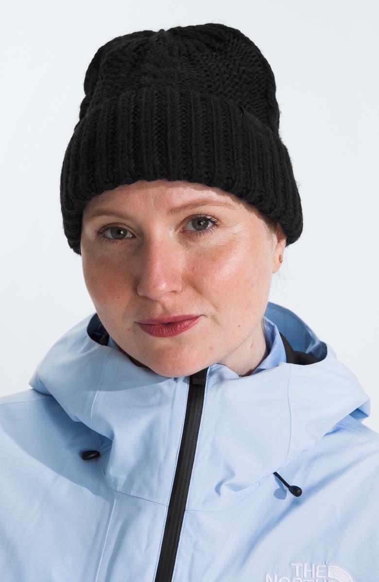 The North Face Oh Mega Beanie, Alternate, color, Tnf Black/ Tnf Black