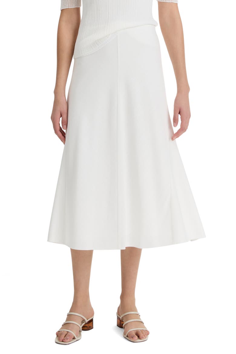 Bias Cut Full Midi Skirt, Main, color, OFF WHITE