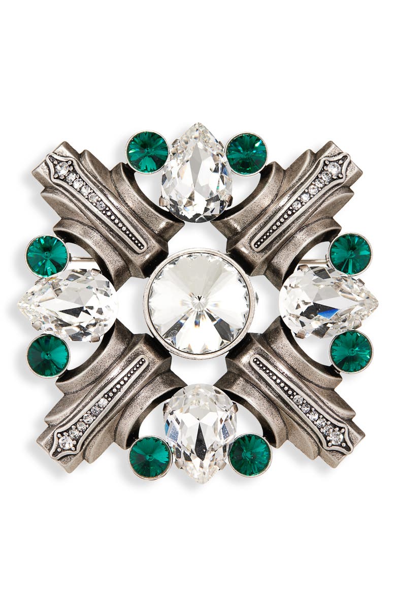 Area Crystal Brooch, Main, color, 