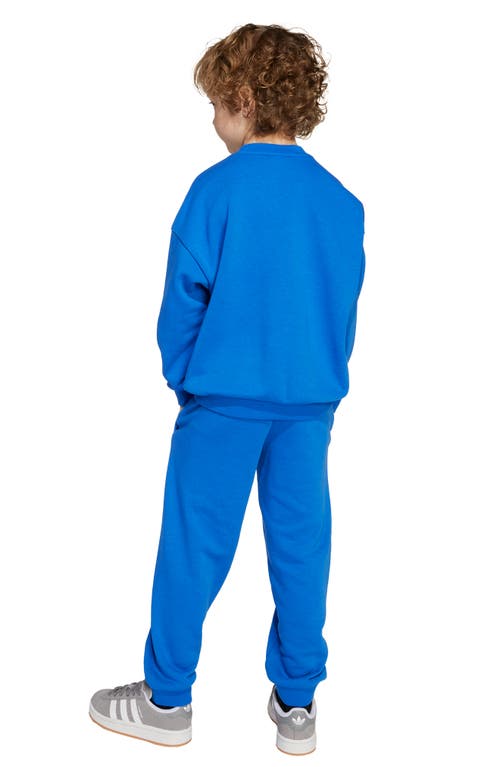 Adidas Originals Kids' Crewneck Sweatshirt & Joggers Set In Blue