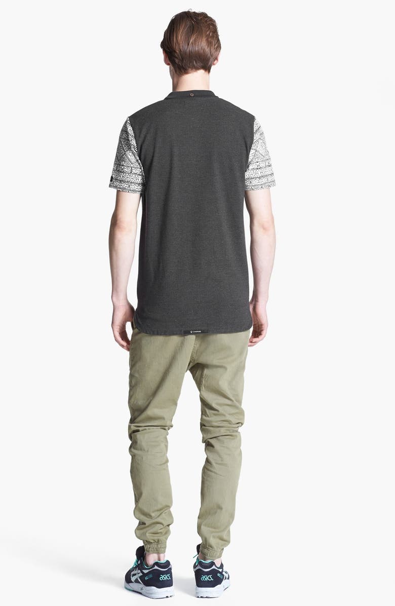 ZANEROBE 'Vinny' Print Sleeve Polo, Alternate, color, Black