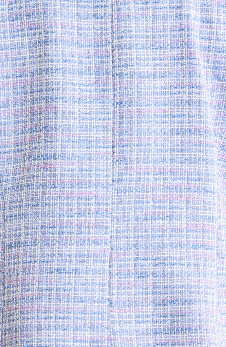 KASPER Stand Collar Tweed Jacket, Alternate, color, Paris Bleu Multi