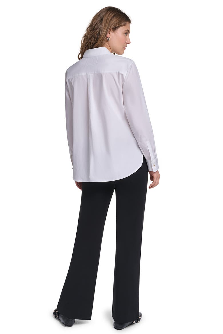 Graphic Cotton Button Up Shirt, Alternate, color, WHITE