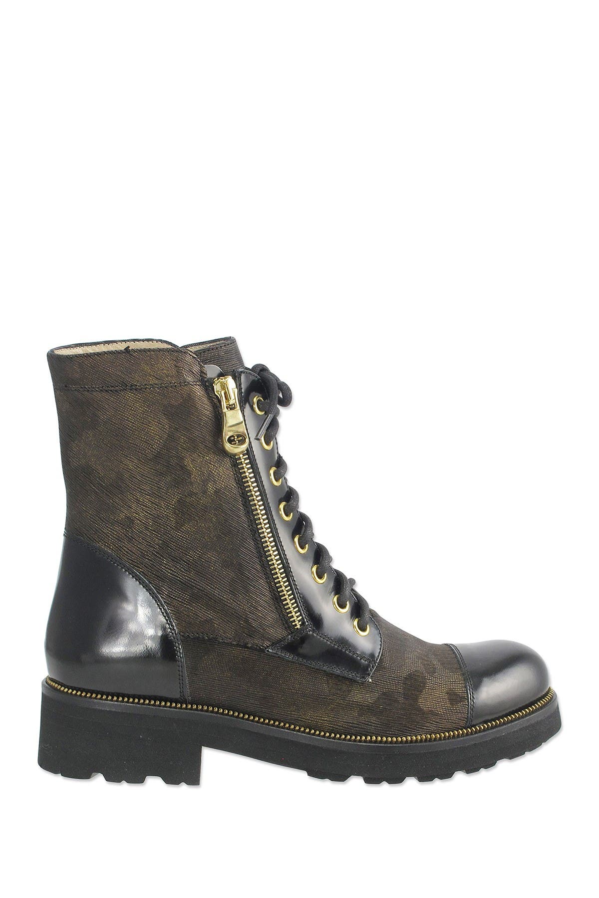 Tiffany Combat Boot, Alternate, color, ONYX/RUST