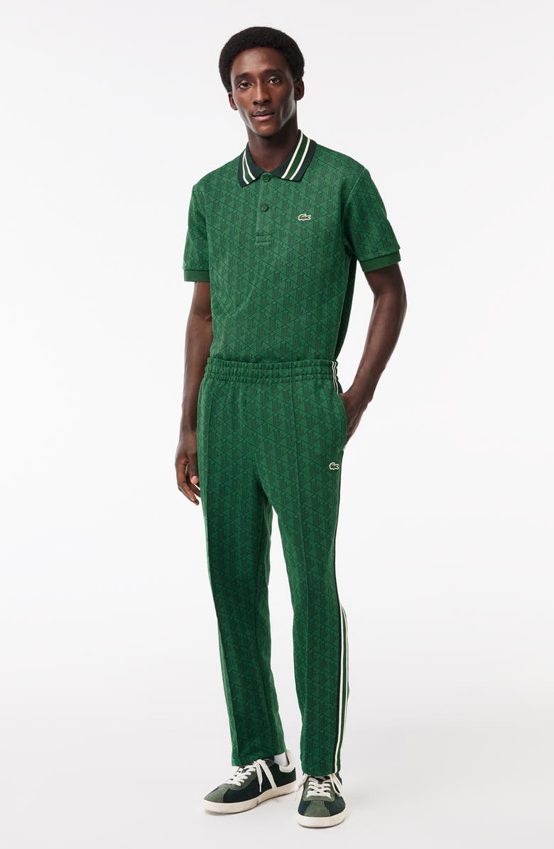 Lacoste Regular Fit Geo Print Track Pants, Alternate, color, Marine/ Oseille