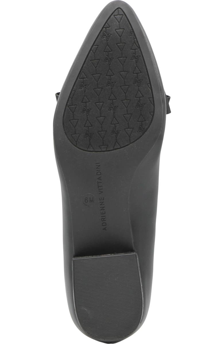 Adrienne Vittadini Pasteur Bow Pump, Alternate, color, Black Smooth