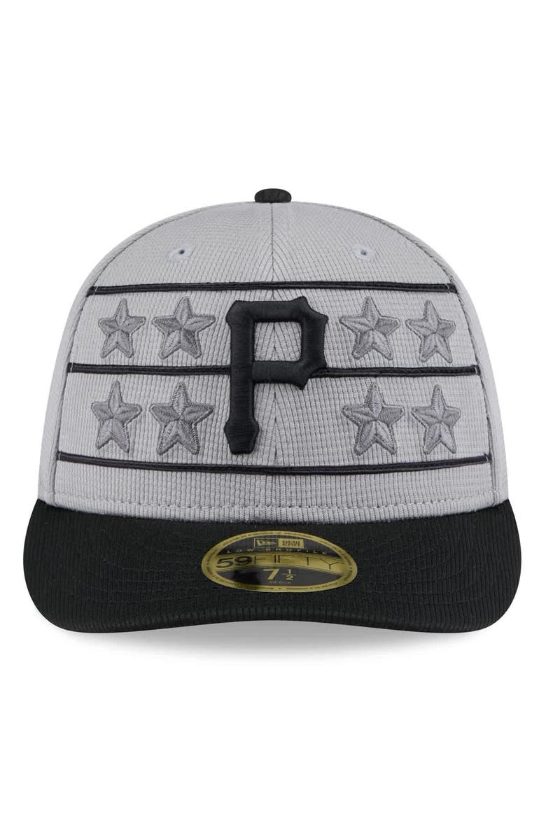 New Era Men's New Era  Gray/Black Pittsburgh Pirates 2025 Batting Practice Low Profile 59FIFTY Fitted Hat, Alternate, color, Gray