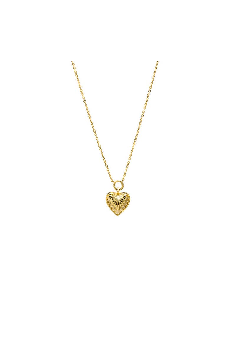 BY ADINA EDEN Textured Heart Pendant Necklace, Main, color, Gold