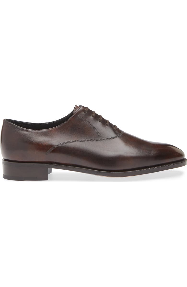 John Lobb Luke Wholecut Oxford, Alternate, color, Dark Brown
