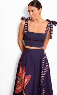 DIARRABLU Uly Top Razu in Printed Cotton Poplin