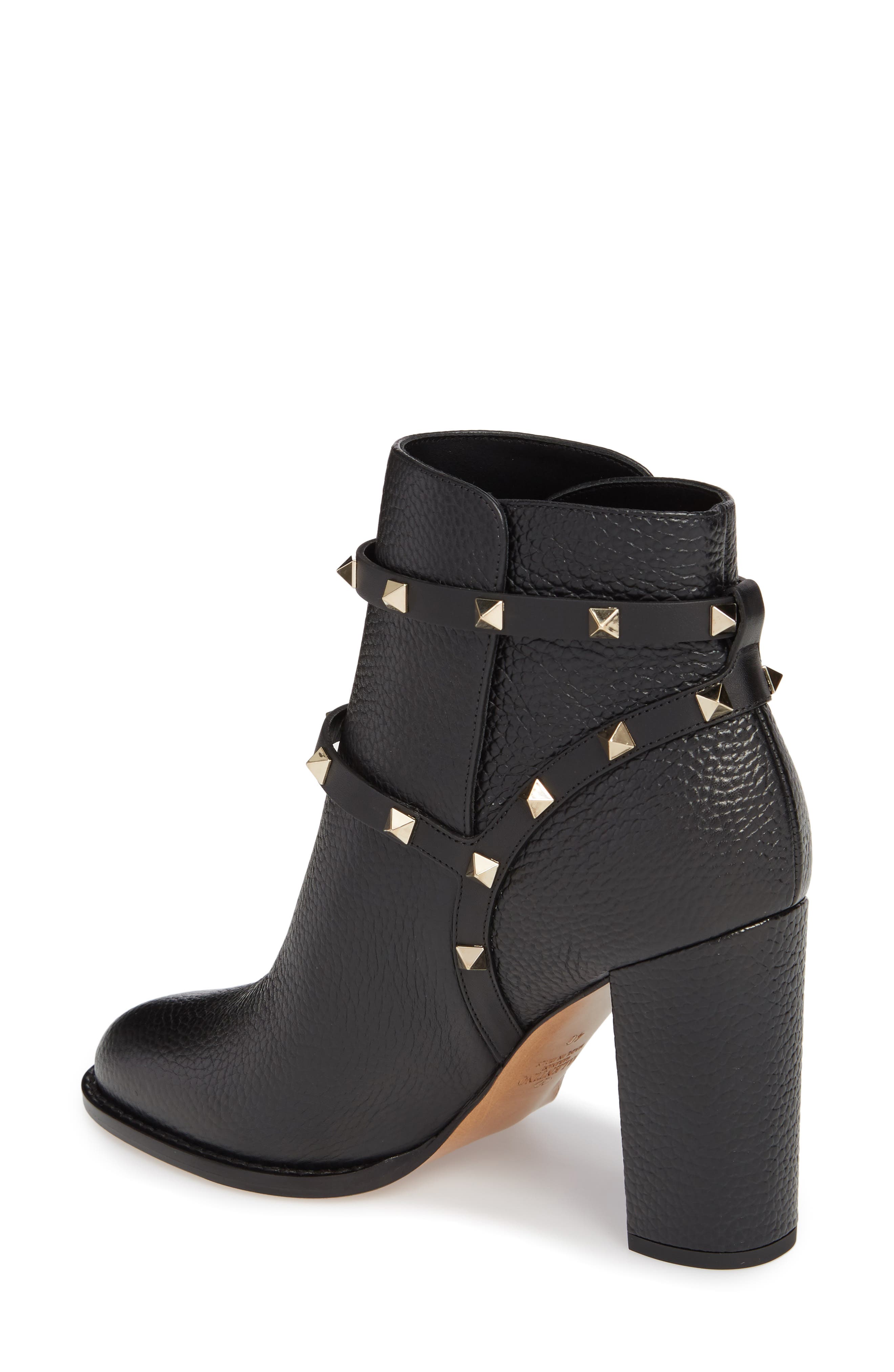 Valentino Garavani Rockstud Block Heel Bootie, Alternate, color, 