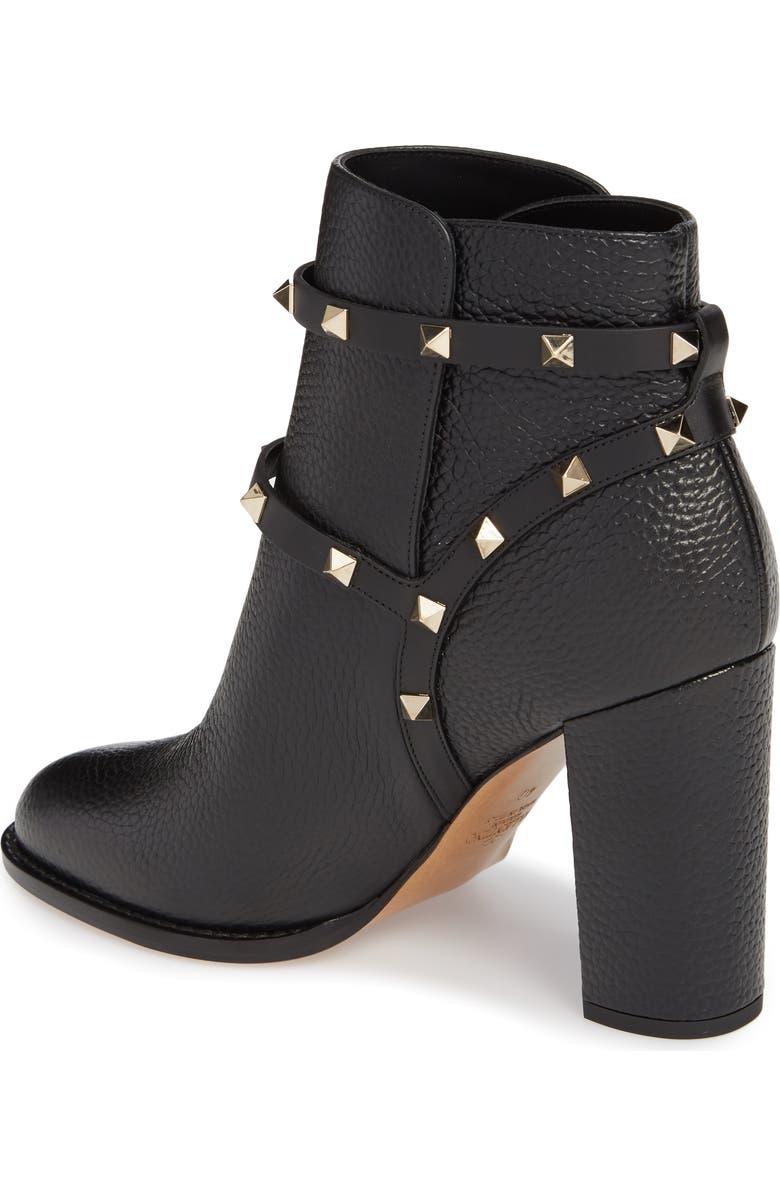 Valentino Garavani Rockstud Block Heel Bootie, Alternate, color,