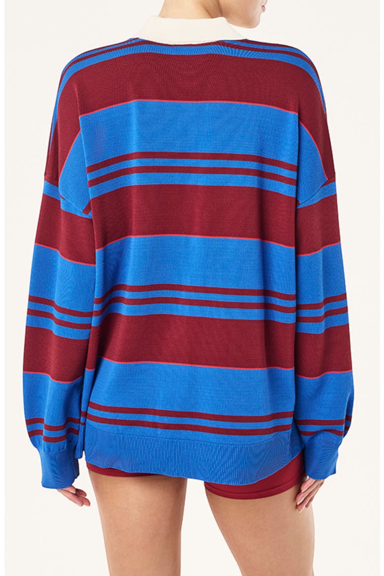 Strata Striped Long Sleeve Top, Alternate, color, PALACE BLUE STRIPE