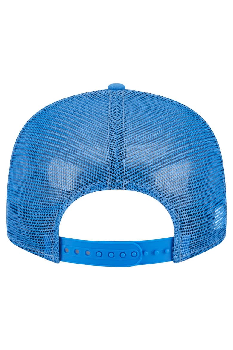 Men's New Era Blue UCLA Bruins Split Panel 9FIFTY Snapback Trucker Hat, Alternate, color, Blue