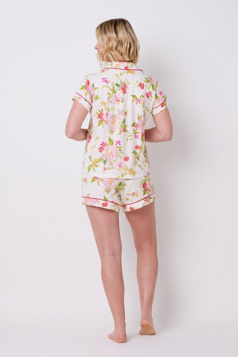 Floral Pima Knit Pajama Short Set, Alternate, color, Florentina