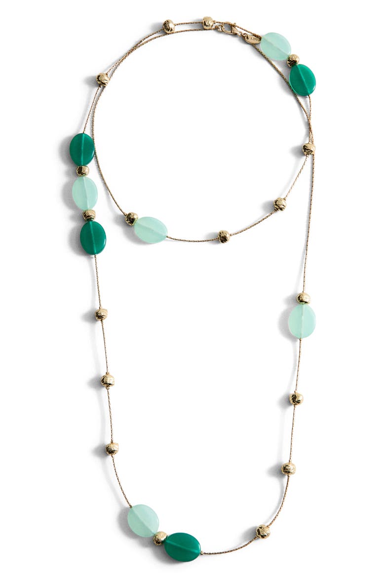 Mixed Beaded Necklace, Main, color, GOLD