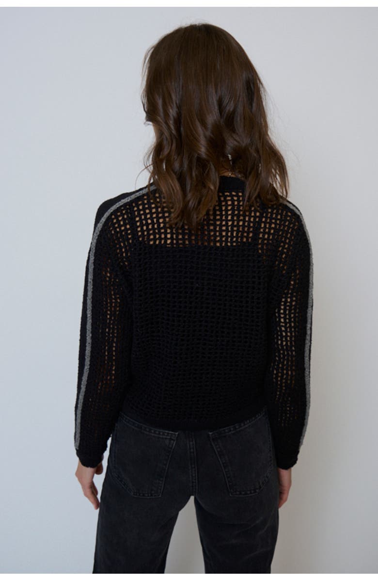 Central Park West Carla Mesh Stitch Cardigan, Alternate, color,