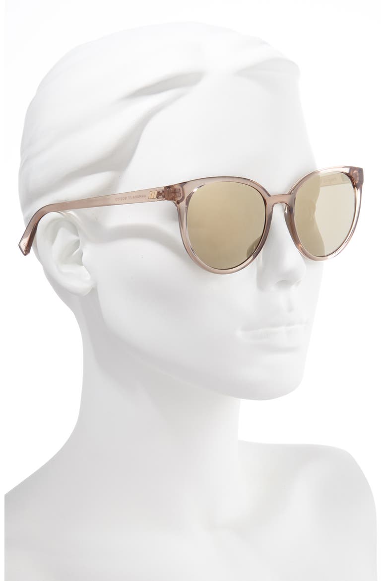 Armada 54mm Mirrored Cat Eye Sunglasses, Alternate, color, STONE/ DARK GOLD MIRROR