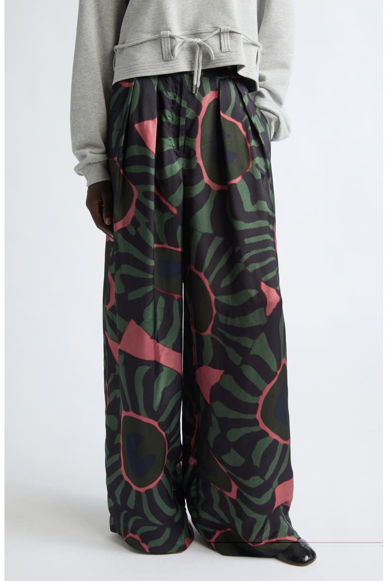 Pamplona Pleated Wide Leg Pants, Main, color, KHAKI