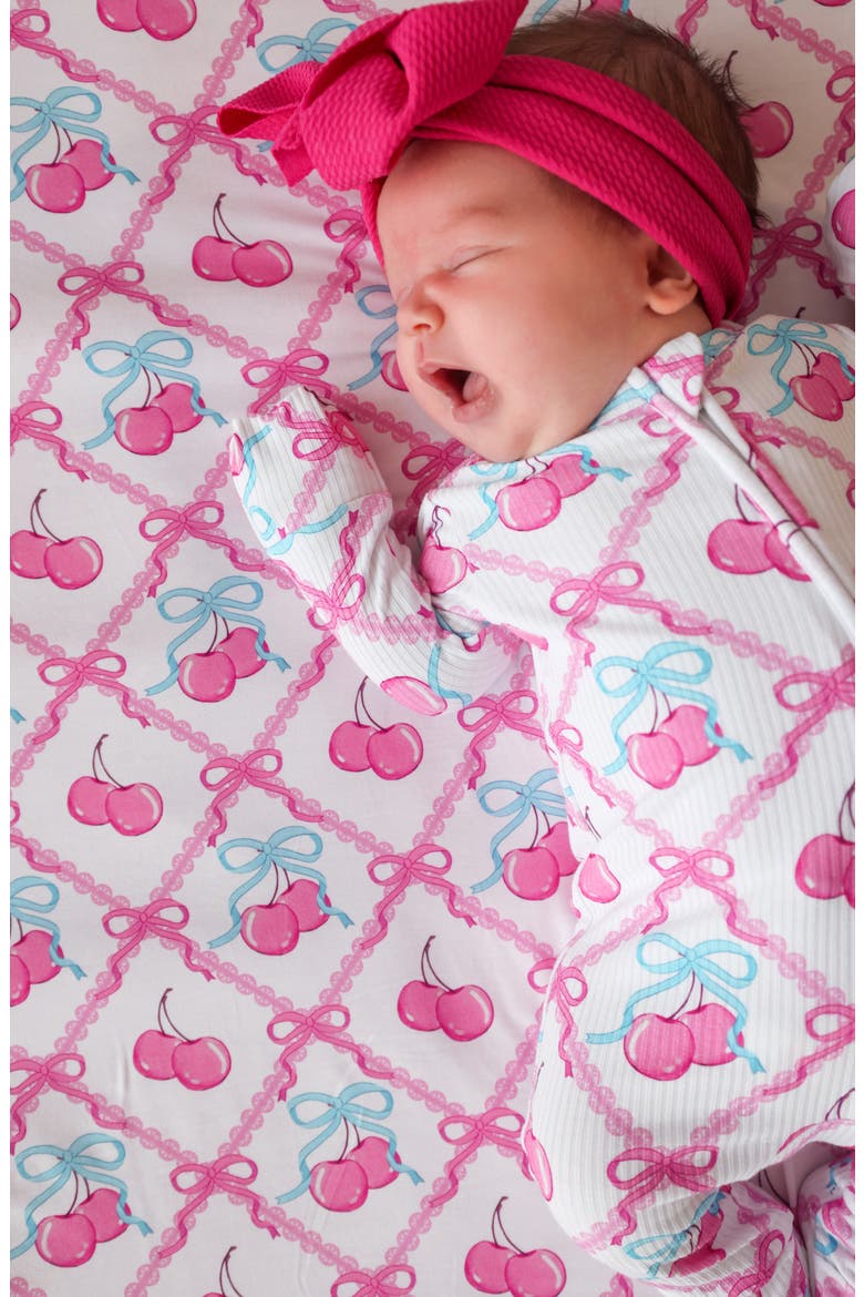 Printed Convertible Footie, Alternate, color, PINK