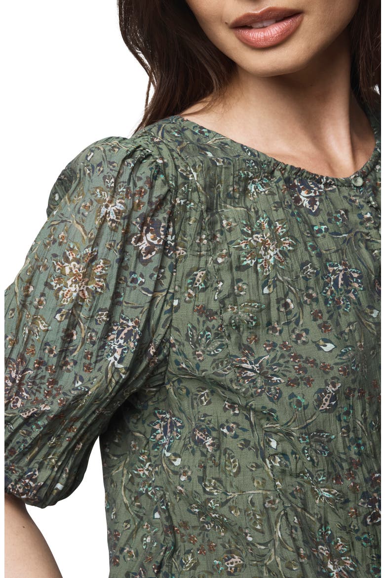 Versailles Floral Puff Sleeve Top, Alternate, color, VINE FLRL PRINT