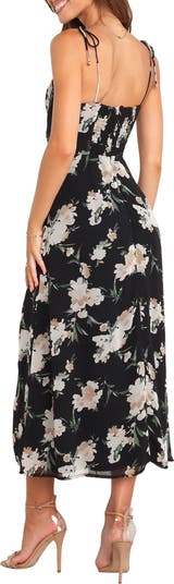 Meg Floral Print Bustier Dress