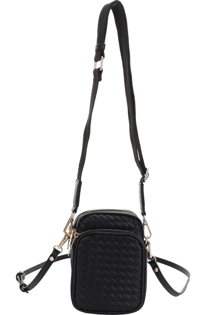 Mali + Lili Josephine Woven Vegan Leather Crossbody Bag, Main, color,