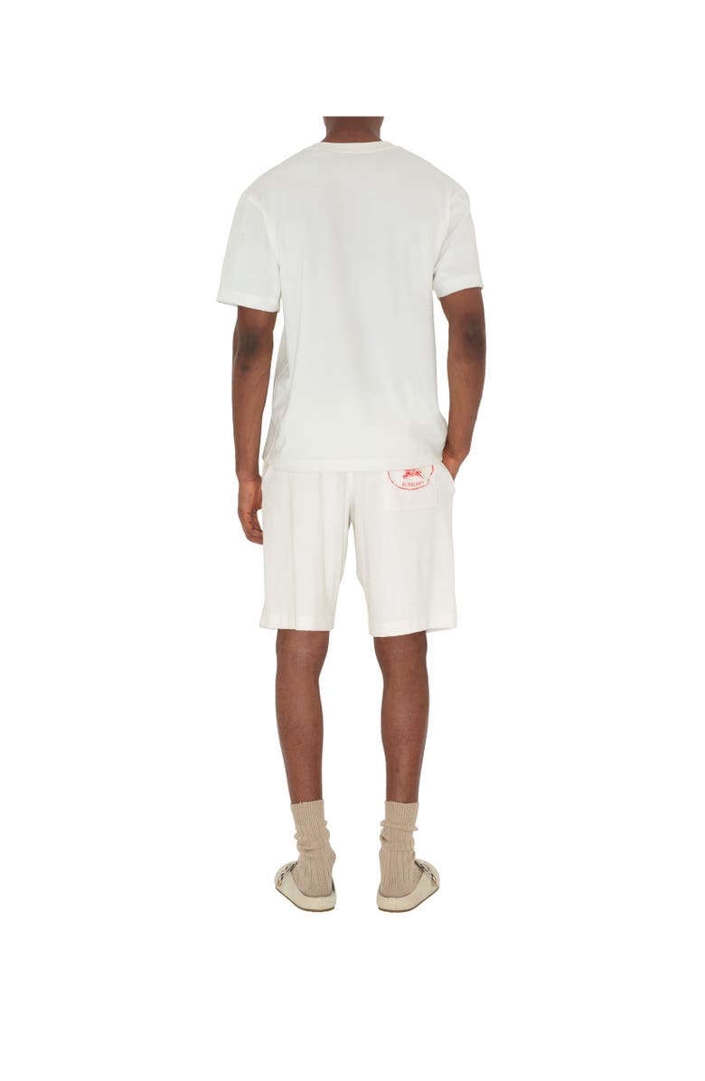 Burberry Knight Stamp Towelling T-shirt, Alternate, color, Chalk White