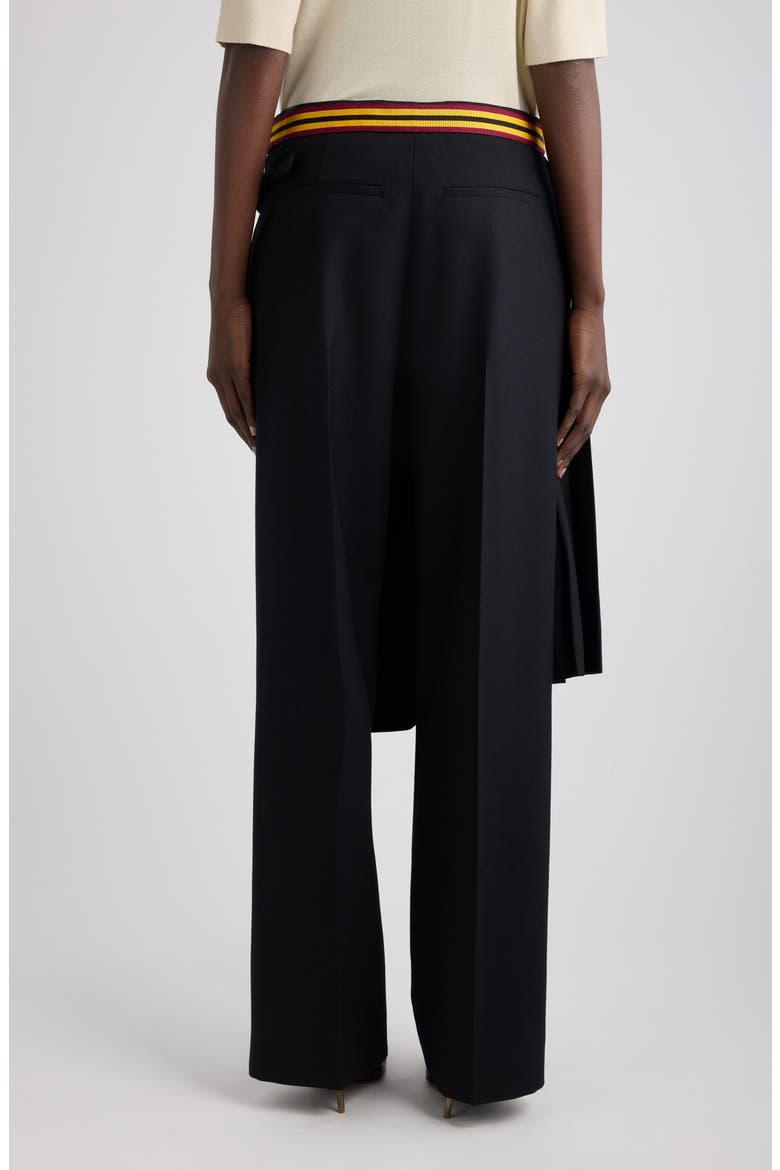 Prestona Serge Wool Twill Pants, Alternate, color, BLACK