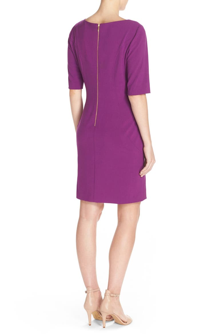 Seamed A-Line Dress, Alternate, color, BRIGHT VIOLET