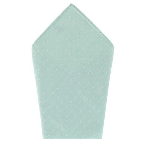 Churchill Chambray 12-Inch Polka Dot Linen Blend Pocket Square