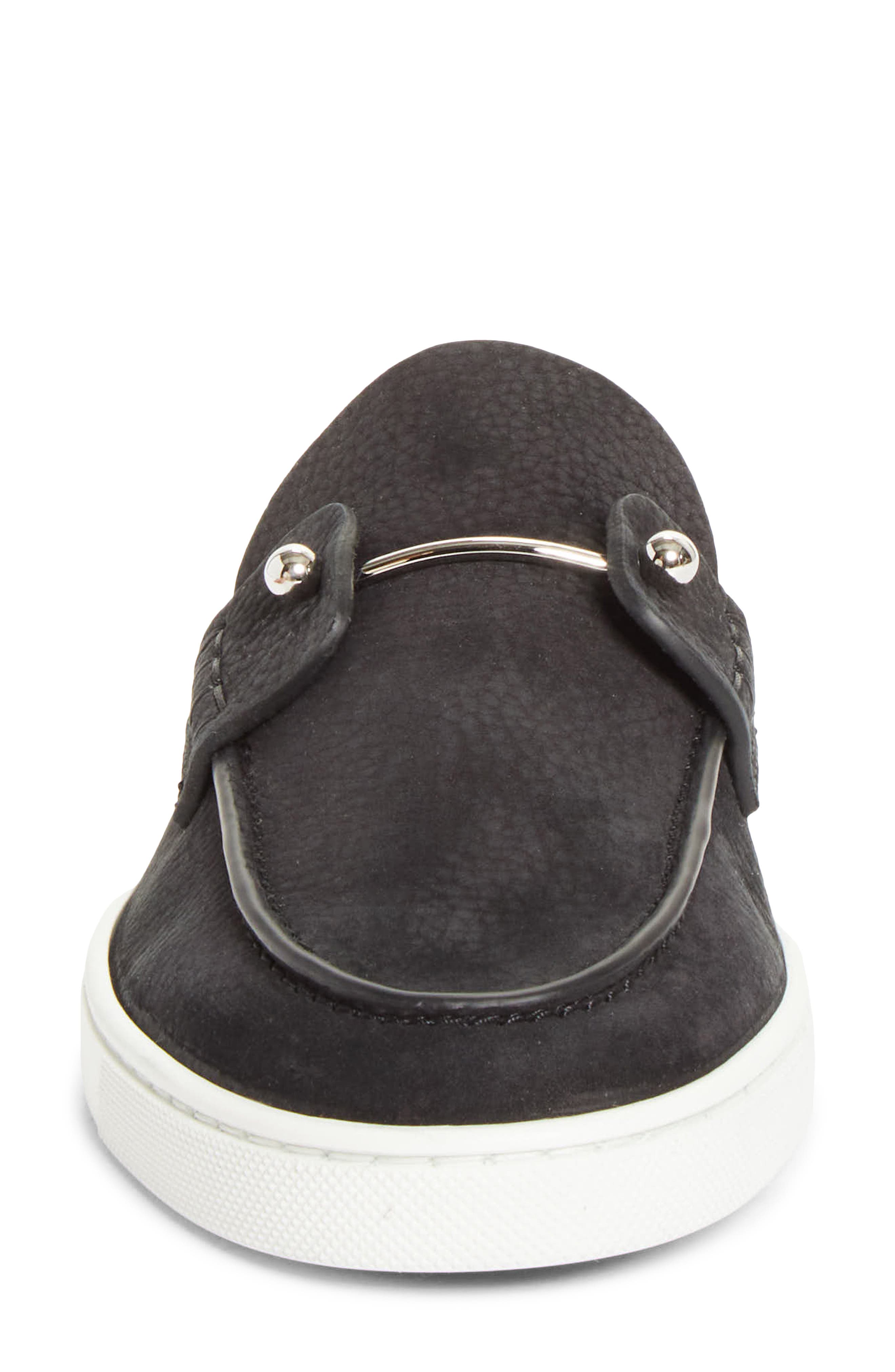 Christian Louboutin Chanme Sneaker Loafer Mule, Alternate, color, Black